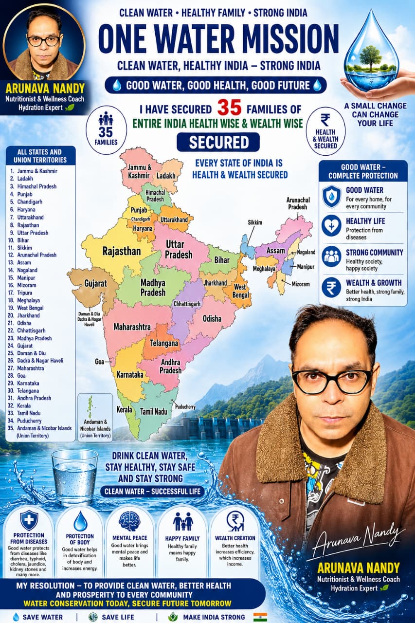 One Water Mission India awareness poster