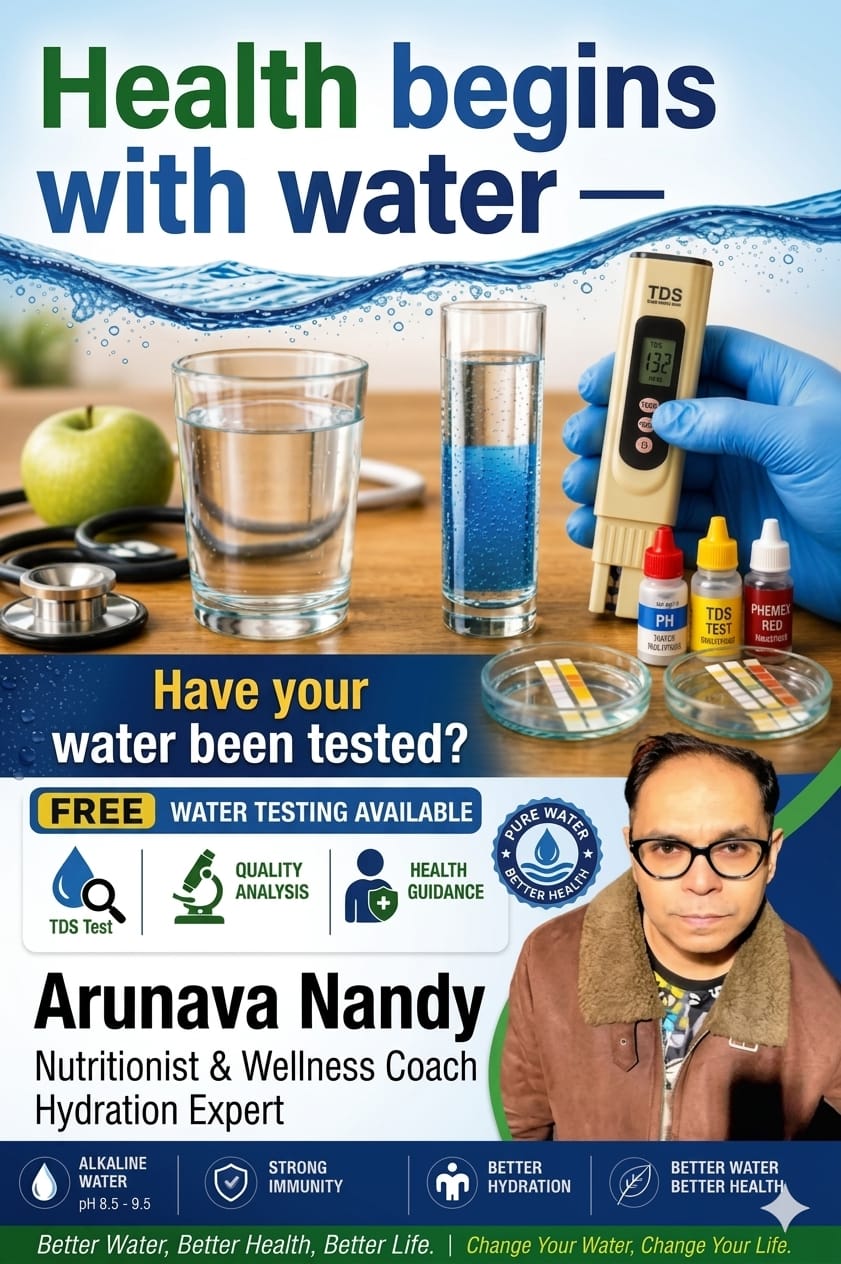 Water testing and hydration awareness poster